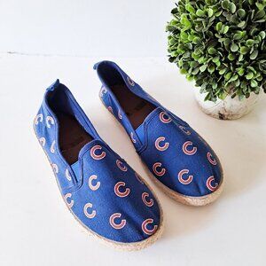 Chicago Cubs Flat Canvas Slip-On Shoes Small 5‎ / 6